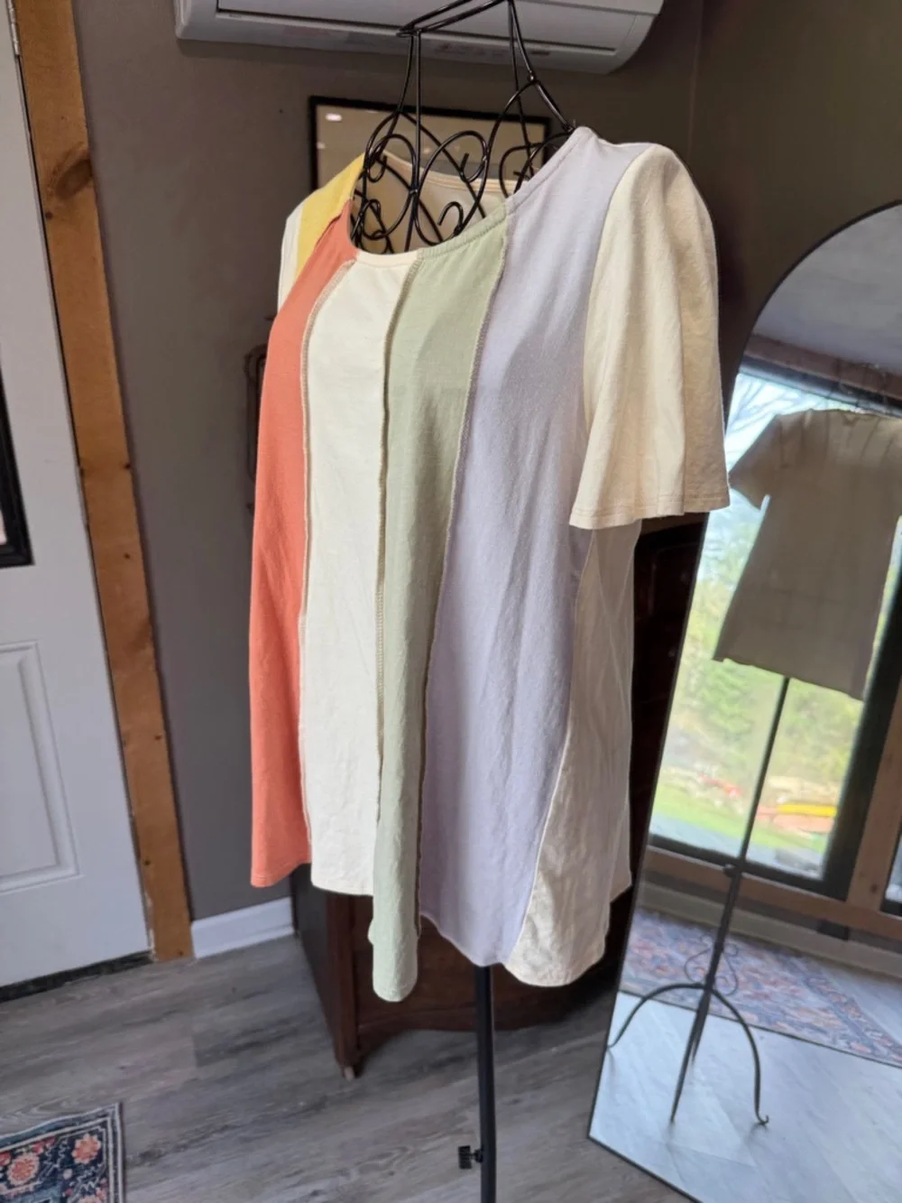 BiBi Multi-Panel Pastel Short Sleeve Tee - Picture 4 of 5